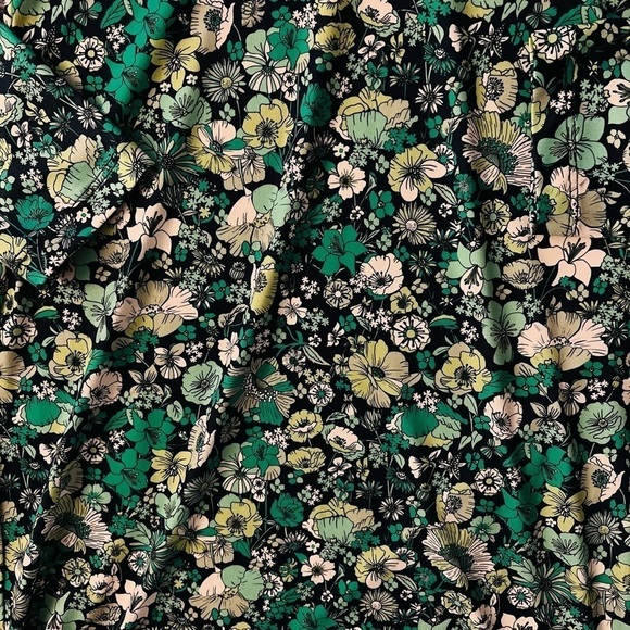 ZARA Floral Vibrant Green Print Collared Mini Dress Size S NEW - Picture 7 of 8